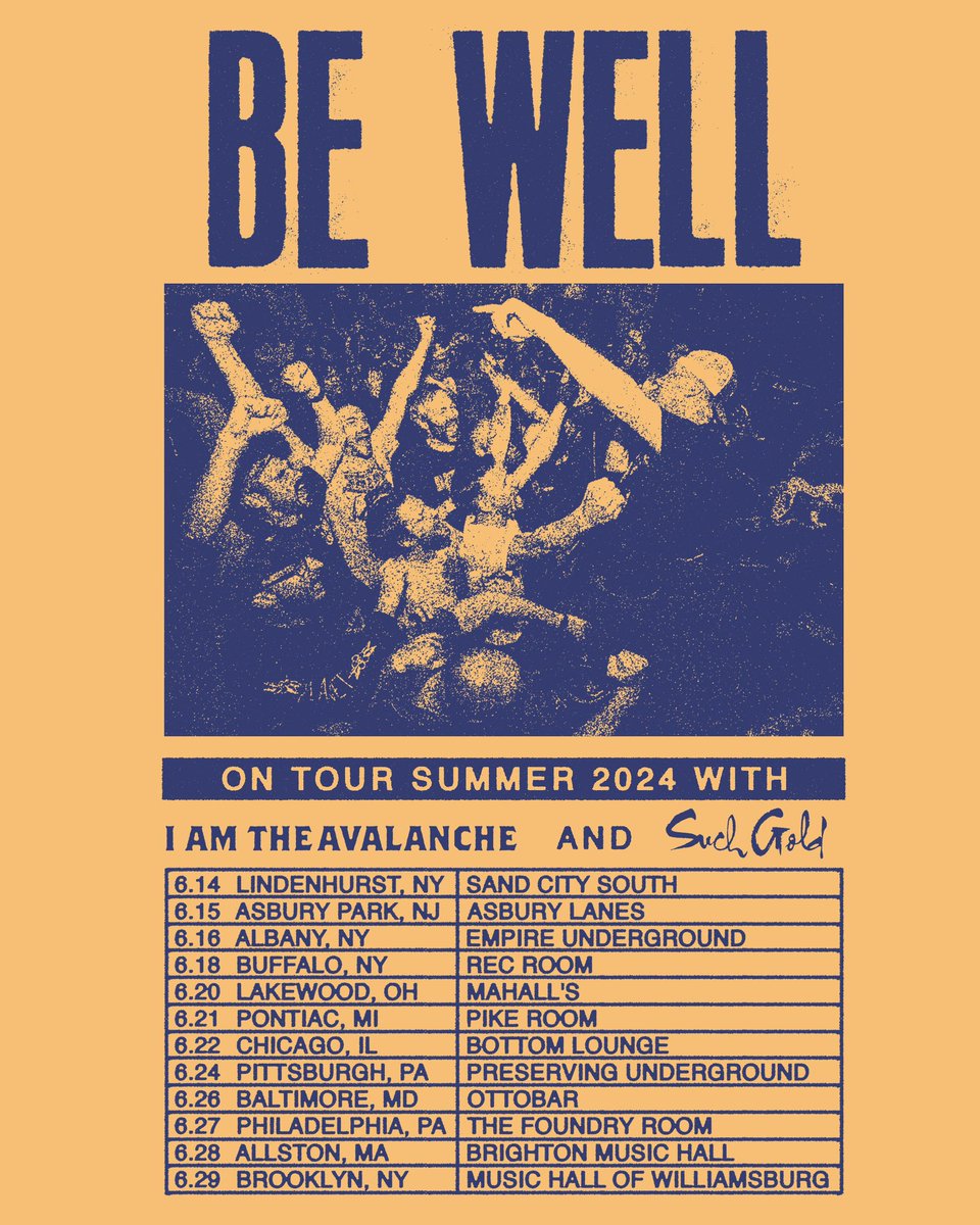 Be Well HC (@bewellhc) on Twitter photo Having the best time on tour with @suchgold and <a href="/iatanyc/">I Am The Avalanche</a>. Cleveland tonight!!!! ❤️ Having the best time on tour with @suchgold and <a href="/iatanyc/">I Am The Avalanche</a>. Cleveland tonight!!!! ❤️