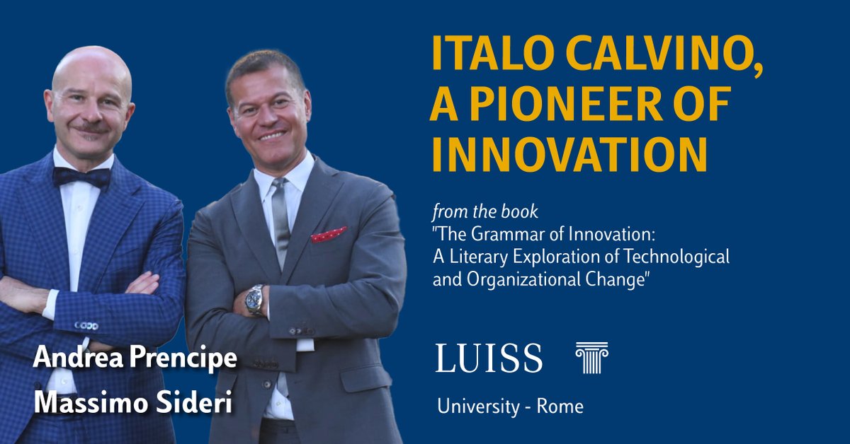 Luiss Guido Carli (@uniluiss) on Twitter photo In "The Grammar of Innovation: A Literary Exploration of Technological and Organizational Change" <a href="/ProfPrencipe/">Andrea Prencipe</a> & <a href="/massimosideri/">Massimo Sideri</a>, outline the notion of the "Calvin method" to analyse the dynamics of innovation processes 👉 link.springer.com/book/10.1007/9… In "The Grammar of Innovation: A Literary Exploration of Technological and Organizational Change" <a href="/ProfPrencipe/">Andrea Prencipe</a> & <a href="/massimosideri/">Massimo Sideri</a>, outline the notion of the "Calvin method" to analyse the dynamics of innovation processes 👉 link.springer.com/book/10.1007/9…