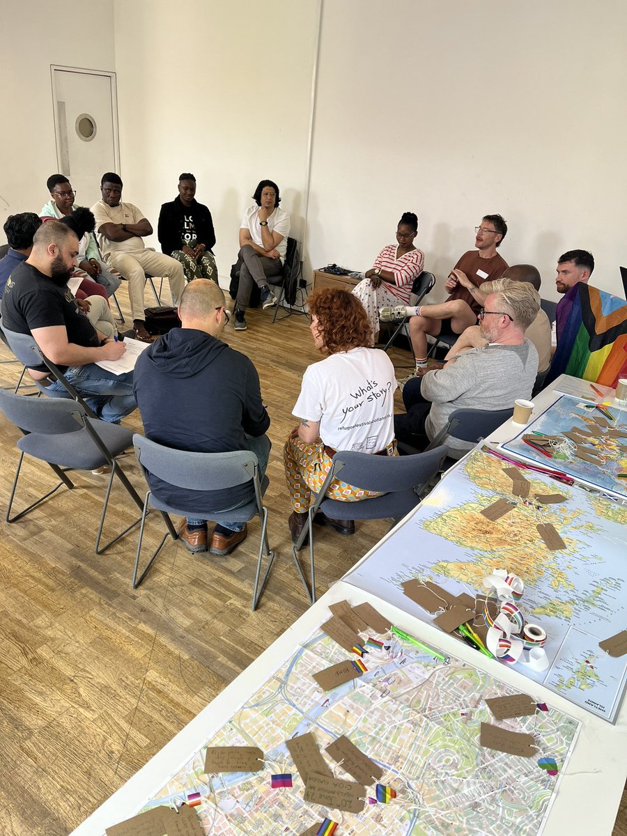 Today we’re celebrating #worldrefugeeday  with collecting and preserving stories of LGBTQI+ refugees in Scotland. We are delivering a group oral history workshop, with the recording going to <a href="/natlibscot/">National Library of Scotland</a> Part of the Refugee Festival Scotland official programme. Save our #archives