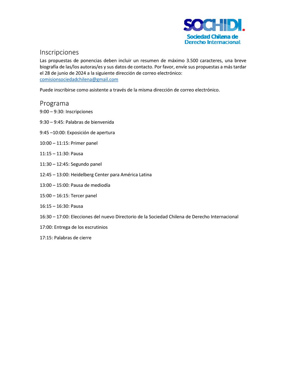 Sociedad Chilena de Derecho Internacional tweet media