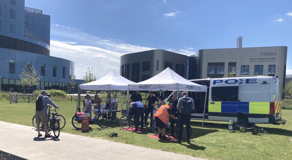 Camcycle (@camcycle) on Twitter photo Congratulations to our team of volunteers who helped <a href="/CambsCops/">Cambs Police 💙</a> mark and register 154 cycles at the Biomedical Campus today! Marked cycles discourage thieves and those logged on <a href="/bikeregister/">BikeRegister</a> are more likely to be returned if they are ever stolen.
<a href="/ThinkGreen_CUH/">CUH Sustainability</a> Congratulations to our team of volunteers who helped <a href="/CambsCops/">Cambs Police 💙</a> mark and register 154 cycles at the Biomedical Campus today! Marked cycles discourage thieves and those logged on <a href="/bikeregister/">BikeRegister</a> are more likely to be returned if they are ever stolen.
<a href="/ThinkGreen_CUH/">CUH Sustainability</a>