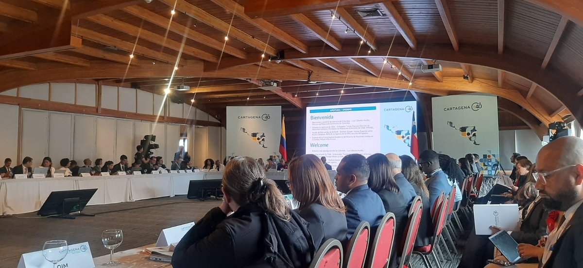 #HOY Día mundial de las personas refugiadas🌎 #Cartagena40 |👣 #DÍA2 de la 3a Consulta Temática en #Colombia sobre protección de personas en desplazamiento forzado por desastres 🟢Insistimos en #ProtecciónIntegral para #MigracionesDignas
