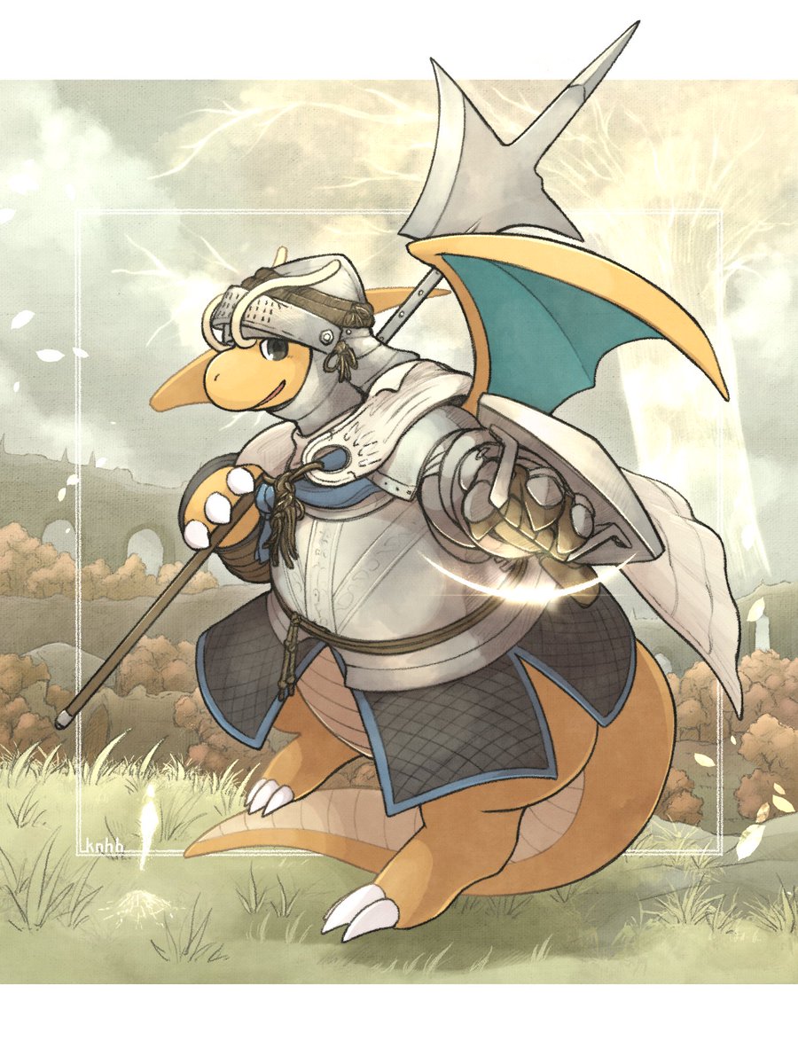knhb_tail's tweet photo. カイリュー(ほうろうきしスタイル)
念願のエルデンのDLCだｳｯﾋｮｰ!ということでコスプレしてもらいました
影の地、楽しんできます https://t.co/Jbvjk5nIfO