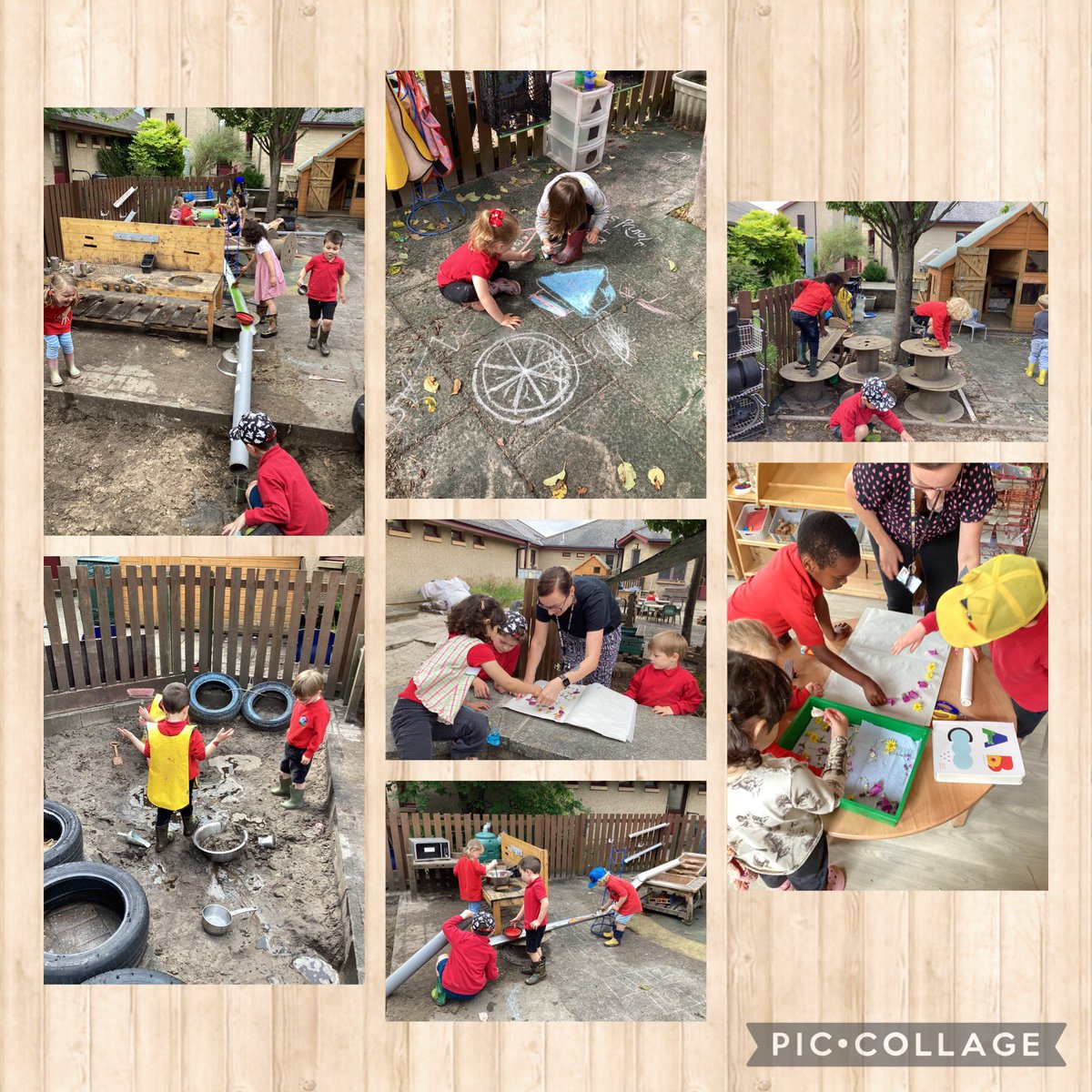 This week outside the children have been highly engaged in water play with some great teamwork and problem solving going on. The children also picked some flowers, pressed them and used them to make cards.🌸🌼🌺Risky play and mark making has also been popular.