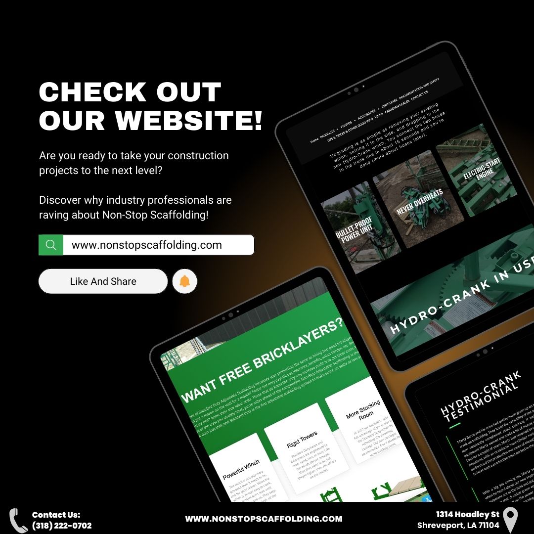 Non_Stop_Scaff's tweet image. Join the ranks of satisfied customers who have transformed their work with Non-Stop Scaffolding. 
Visit our website or contact us today to learn more! 📲🌐

#NonStopScaffolding #ScaffoldSolutions #MasonryContractors #ConstructionInnovation #MadeInTheUSA #HeavyDutyScaffolding