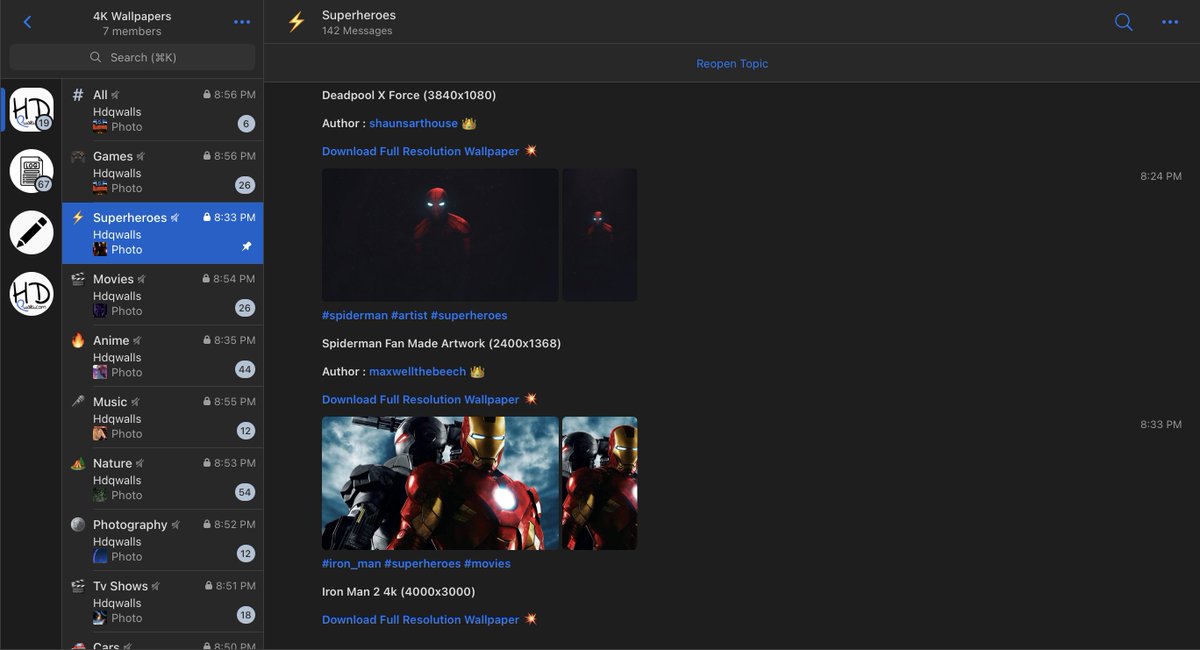 hdqwalls's tweet image. 🎉 Join our Best Wallpaper Telegram Community! 🎉

🔸 All wallpapers that will be published on our website will be available here.

🔸Everything is well-organized, so you can easily find what you love.

Join now : t.me/hdqwalls7/1  💥

#Wallpapers #TelegramCommunity  #4K