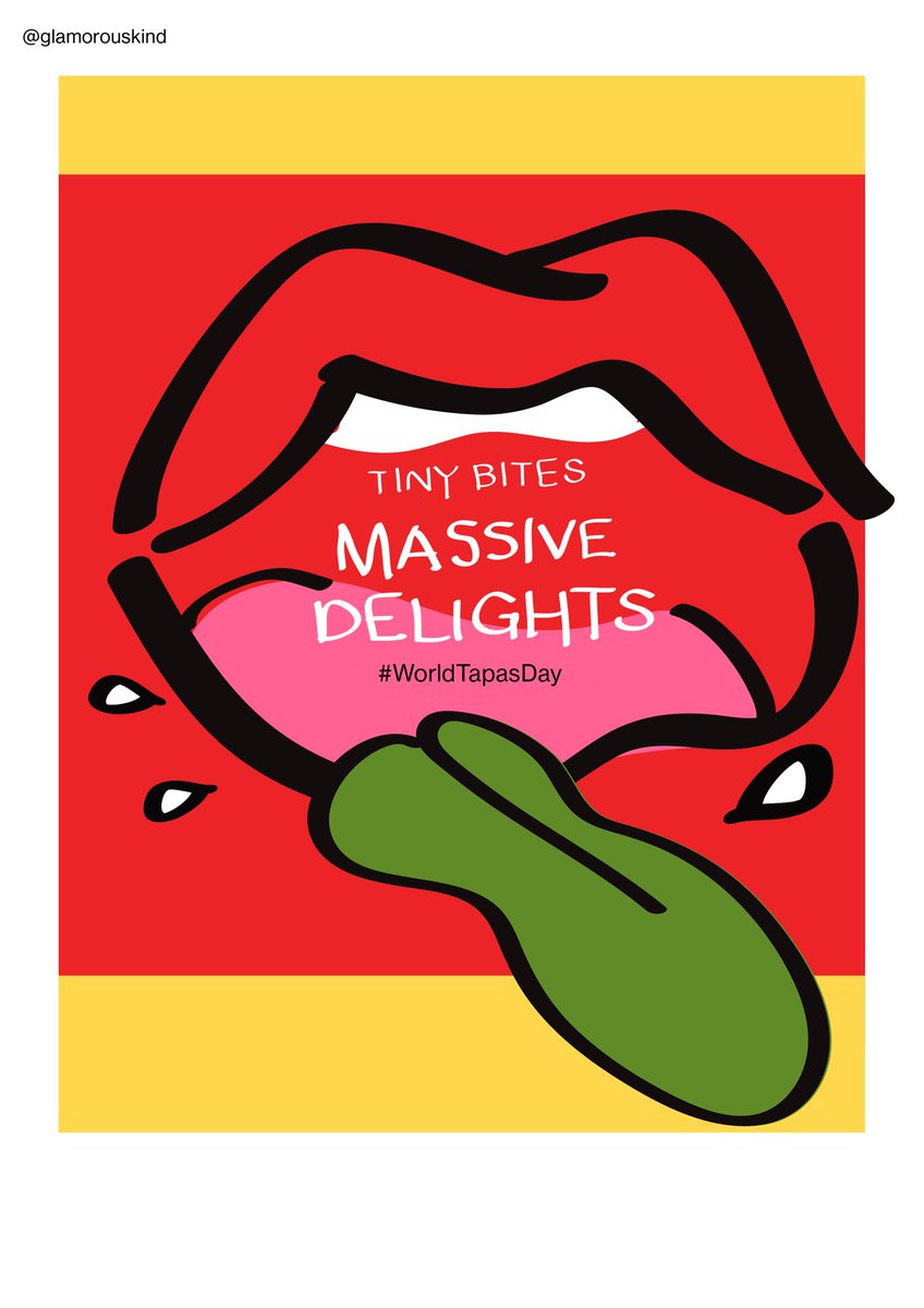 glamorouskind's tweet photo. ‘Tiny bites, massive delights.’ Create posters to advertise #Tapas to celebrate #WorldTapasDay @OneMinuteBriefs 
@glamorouskind #ombles 

2nd execution https://t.co/gBWjJIlZYC