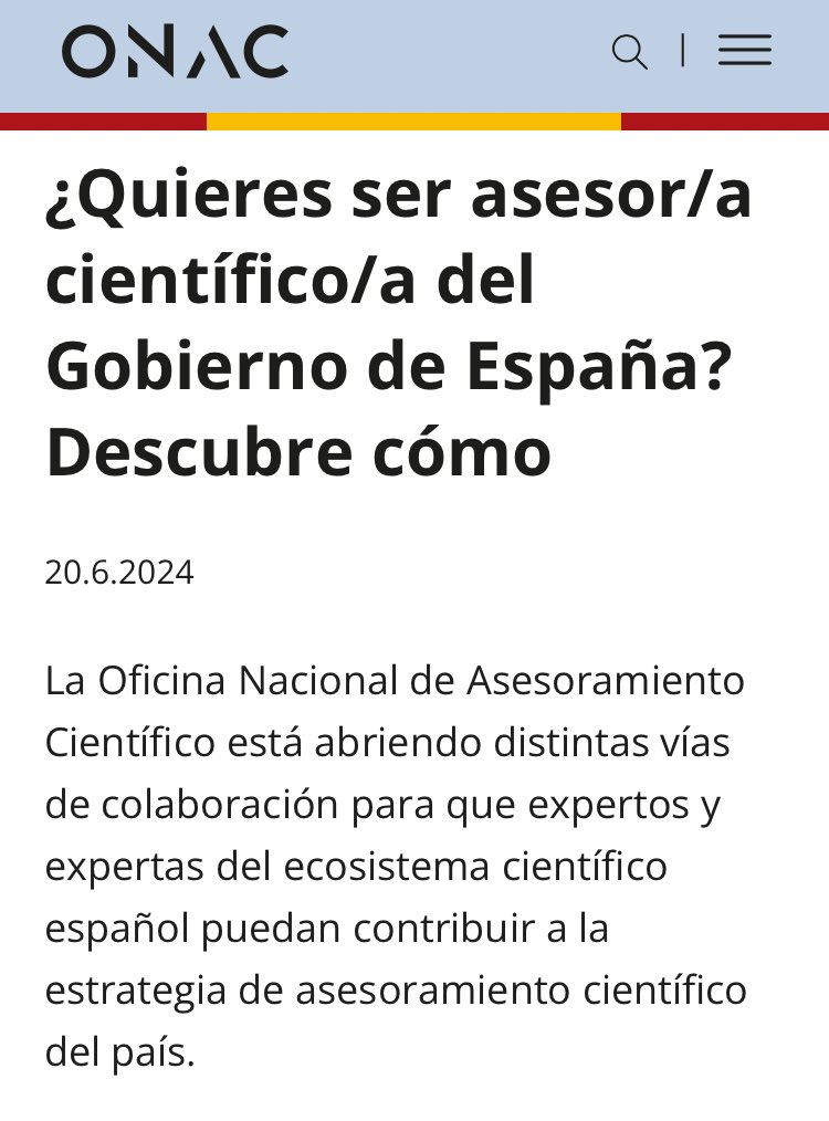 A todas esas personas que estáis ahí dando lo mejor contra la endogamia, acoso, deterioro de la salud mental… y en definitiva las malas praxis en academia e investigación, aquí tenéis como poder participar en la reciente #ONAC

onac.gob.es/novedades/conv…