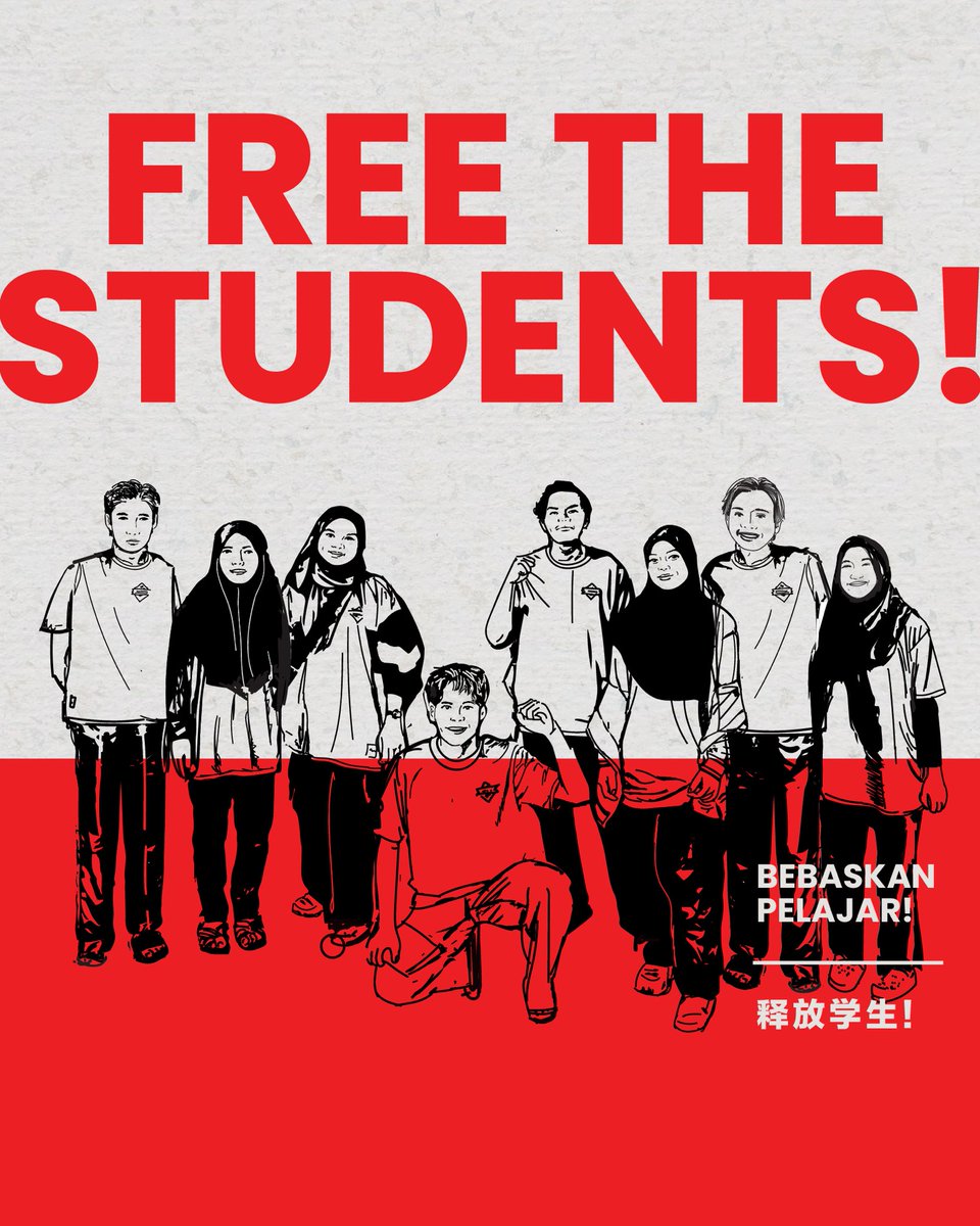 BorneoKomrad's tweet photo. Calling for the release of 8 Sekolah Alternatif students currently in custody.

These students actively contributed to their communities, committed no crimes &amp; simply seek the same educational opportunities and freedoms as other children.

#PelajarBukanPenjenayah 
#PandangKeSabah https://t.co/A4egGTPQwj
