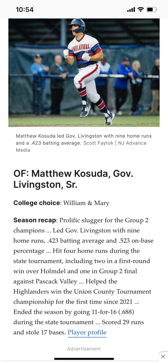 MatthewKosuda's tweet image. Thank you writers and coaches!  Honored 🙏🏻.  @WMTribeBaseball @GLHighlanderBB @chrisroof24 @Djacksbaseball @j_murph35 @rob_benjamin7 @PrepBaseballNJ @PGMidAtlantic