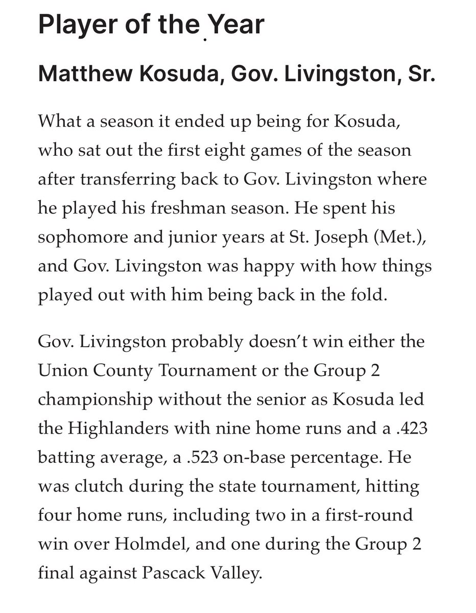 MatthewKosuda's tweet image. Thank you writers and coaches!  Honored 🙏🏻.  @WMTribeBaseball @GLHighlanderBB @chrisroof24 @Djacksbaseball @j_murph35 @rob_benjamin7 @PrepBaseballNJ @PGMidAtlantic
