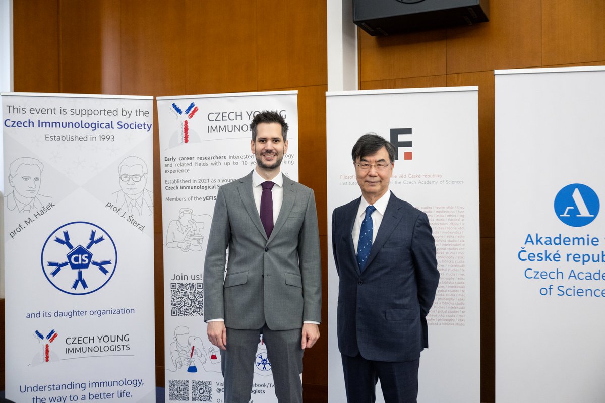 Filosofický ústav AV (@flu_av_cr) on Twitter photo Prof. Shimon Sakaguchi about Immune tolerance and regulatory T cells during his todays public lecture in Prague.
The discoverer of a special type of white blood cells and guest at <a href="/FLU_AV_CR/">Filosofický ústav AV</a>, also received the Garnet Immunoglobulin Award given by the <a href="/immunsociety_cz/">Czech Immunological Society</a>. Prof. Shimon Sakaguchi about Immune tolerance and regulatory T cells during his todays public lecture in Prague.
The discoverer of a special type of white blood cells and guest at <a href="/FLU_AV_CR/">Filosofický ústav AV</a>, also received the Garnet Immunoglobulin Award given by the <a href="/immunsociety_cz/">Czech Immunological Society</a>.