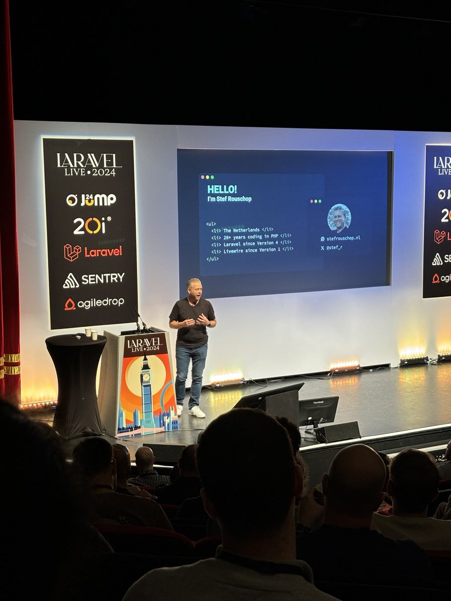 Back from <a href="/LaravelLiveUK/">Laravel Live UK</a> where I was privileged to be a speaker. 10 years ago, visiting my first tech conference boosted my confidence and growth as a developer. If you’ve never been, I highly recommend it! Thanks to the awesome #Laravel community for your support and positivity!