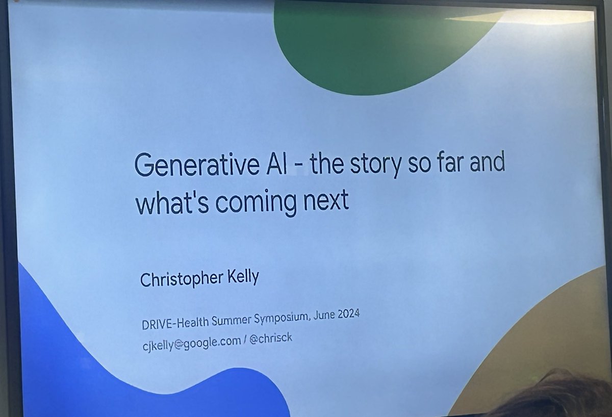 EPSRC DRIVE-Health CDT in Data-Driven Health (@kcldrivehealth) on Twitter photo 📢 Brilliant final keynote from <a href="/chrisck/">Chris Kelly</a> at <a href="/GoogleHealth/">Google Health</a> examining the future of AI in health, including the challenges and opportunities that lie ahead. Thank you from #KCLDriveHealth 📢 Brilliant final keynote from <a href="/chrisck/">Chris Kelly</a> at <a href="/GoogleHealth/">Google Health</a> examining the future of AI in health, including the challenges and opportunities that lie ahead. Thank you from #KCLDriveHealth
