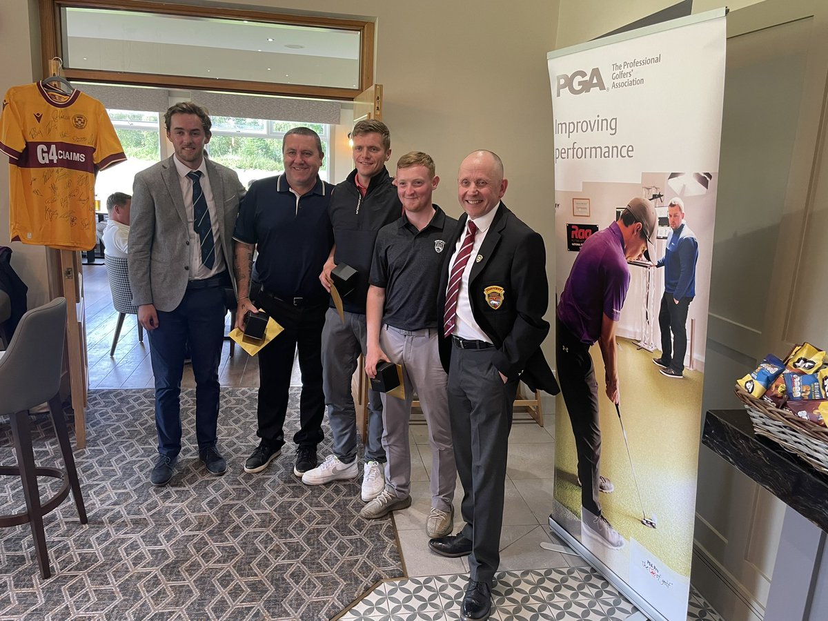 Well done to <a href="/PMckPro/">Paul McKechnie</a> who has won the first <a href="/golf_hamilton/">Hamilton Golf Club</a> Pro-Am with a score of 66 (-5)

Paul won by one shot ahead of <a href="/pohara61/">Paul O'Hara</a> <a href="/RobJP10/">Rob Paterson</a> and <a href="/James_McGhee/">James McGhee</a> 

Rob Paterson was also part of the leading team who score 125 (-15) to win by 3 shots