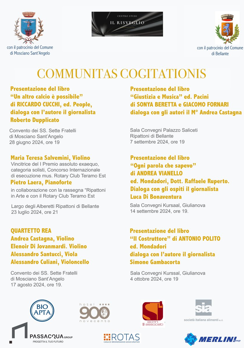 Centro Studi Il Risveglio (@csilrisveglio) on Twitter photo COMMUNITAS COGITATIONIS - III EDIZIONE
<a href="/CucchiRiccardo/">riccardo cucchi</a> <a href="/duppli/">Duppli</a> <a href="/andreavianel/">Andrea Vianello</a> <a href="/lucadibona/">Luca Di Bonaventura</a> <a href="/AndreaCastagna/">Andrea Castagna</a> <a href="/SimoneGambacor3/">Simone Gambacorta</a> <a href="/Mondadori/">Mondadori</a> <a href="/peoplepubit/">People</a> <a href="/PaciniEditore/">Pacini Editore</a> <a href="/GiulianovaNews/">Comune di Giulianova</a> COMMUNITAS COGITATIONIS - III EDIZIONE
<a href="/CucchiRiccardo/">riccardo cucchi</a> <a href="/duppli/">Duppli</a> <a href="/andreavianel/">Andrea Vianello</a> <a href="/lucadibona/">Luca Di Bonaventura</a> <a href="/AndreaCastagna/">Andrea Castagna</a> <a href="/SimoneGambacor3/">Simone Gambacorta</a> <a href="/Mondadori/">Mondadori</a> <a href="/peoplepubit/">People</a> <a href="/PaciniEditore/">Pacini Editore</a> <a href="/GiulianovaNews/">Comune di Giulianova</a>