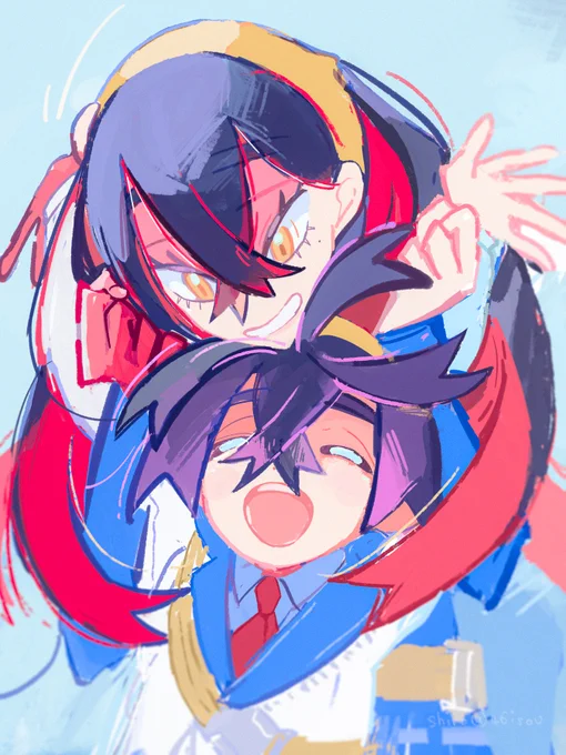 寝る前に姉弟おえかき〜わいわいわやわや