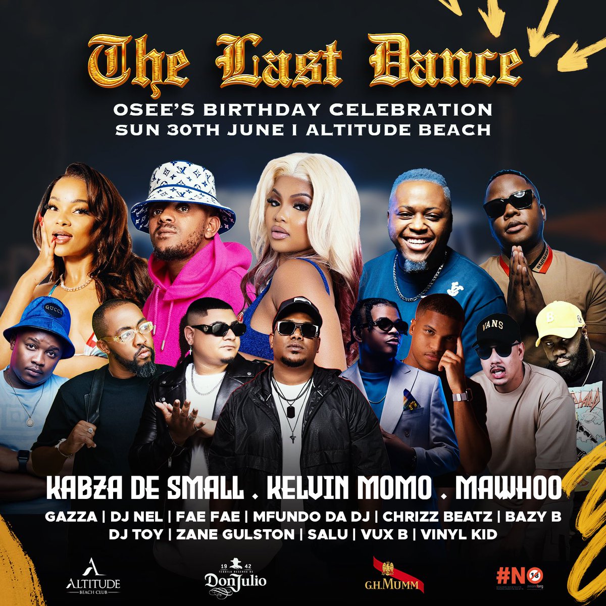 The Last Dance 🪩 : Join us at #AltitudeBeach on Sunday the 30th of June ft. <a href="/KabzaDeSmall_/">#ThePianoKing</a> , <a href="/kelvinMomo_/">Kelvin Momo</a> , <a href="/mawhoo3/">Rich Monalisa</a> + more LIVE for the ultimate send off of your home of #DayTimeDreaming ❤️