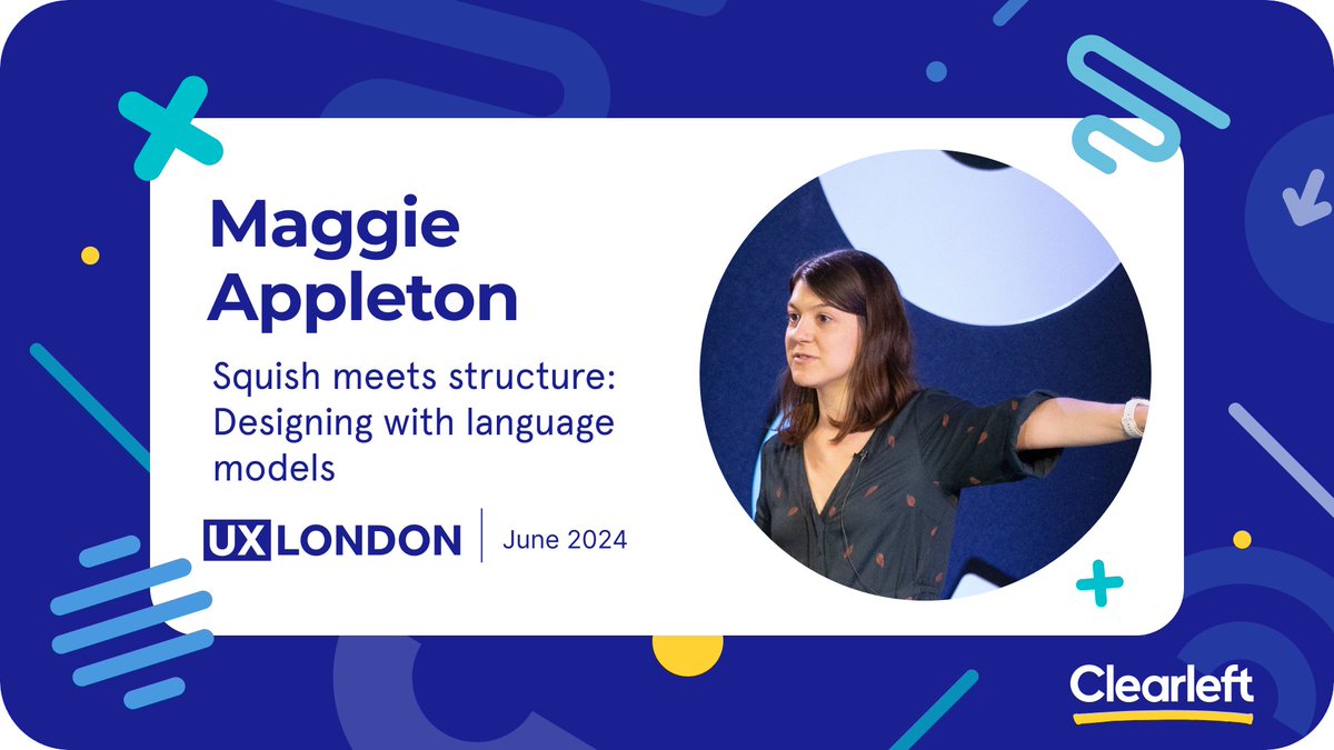 UX London (@uxlondon) on Twitter photo Closing out #UXLondon 2024 is <a href="/Mappletons/">Maggie Appleton</a> with "Squish Meets Structure: Designing with Language Models."
Explore the challenges of integrating unpredictable language models into design and harness their computational power effectively. 🌟📚 Closing out #UXLondon 2024 is <a href="/Mappletons/">Maggie Appleton</a> with "Squish Meets Structure: Designing with Language Models."
Explore the challenges of integrating unpredictable language models into design and harness their computational power effectively. 🌟📚
