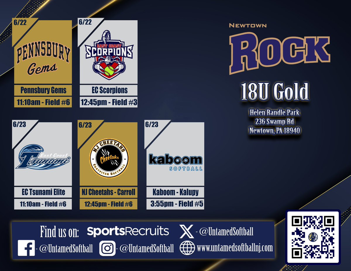 Playing in Newton this weekend! Here’s my schedule 🥳 #softball #junior