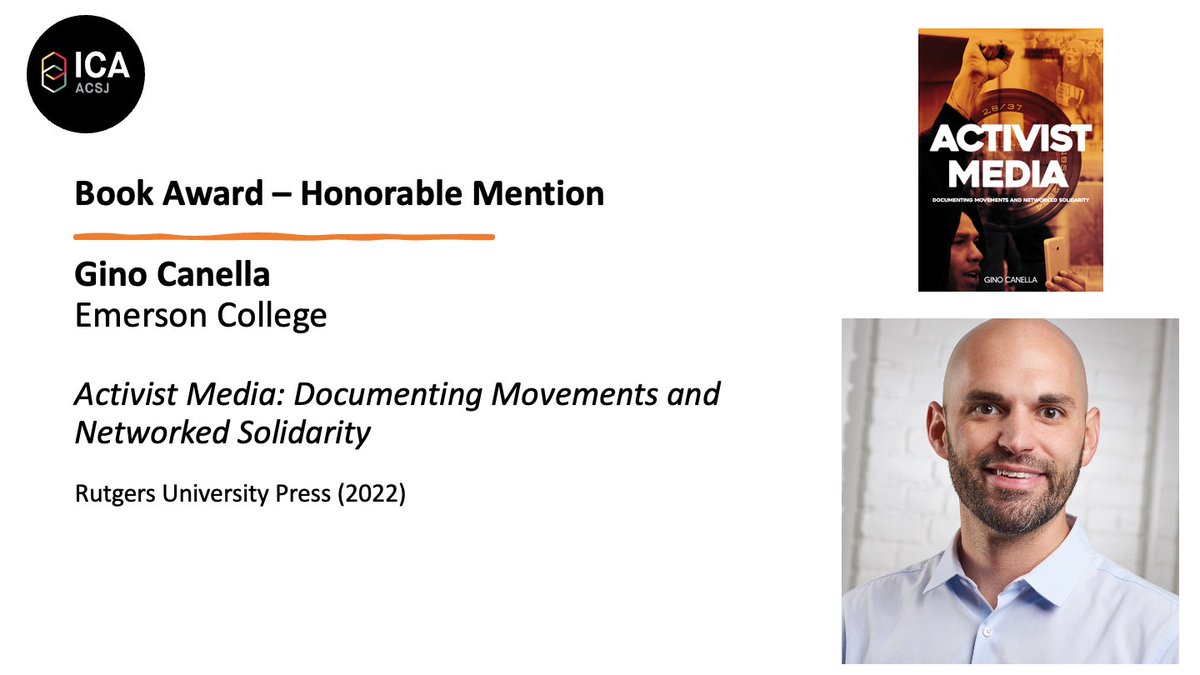 ICA Activism, Communication & Social Justice IG (@acsjica) on Twitter photo Activism, Communication & Social Justice Book Award Honorable Mention 2024 to <a href="/Gino_Canella/">Gino Canella</a> (<a href="/EmersonCollege/">Emerson College</a>) <a href="/RutgersUPress/">Rutgers University Press</a> #ica24 #ica_acsj Activism, Communication & Social Justice Book Award Honorable Mention 2024 to <a href="/Gino_Canella/">Gino Canella</a> (<a href="/EmersonCollege/">Emerson College</a>) <a href="/RutgersUPress/">Rutgers University Press</a> #ica24 #ica_acsj