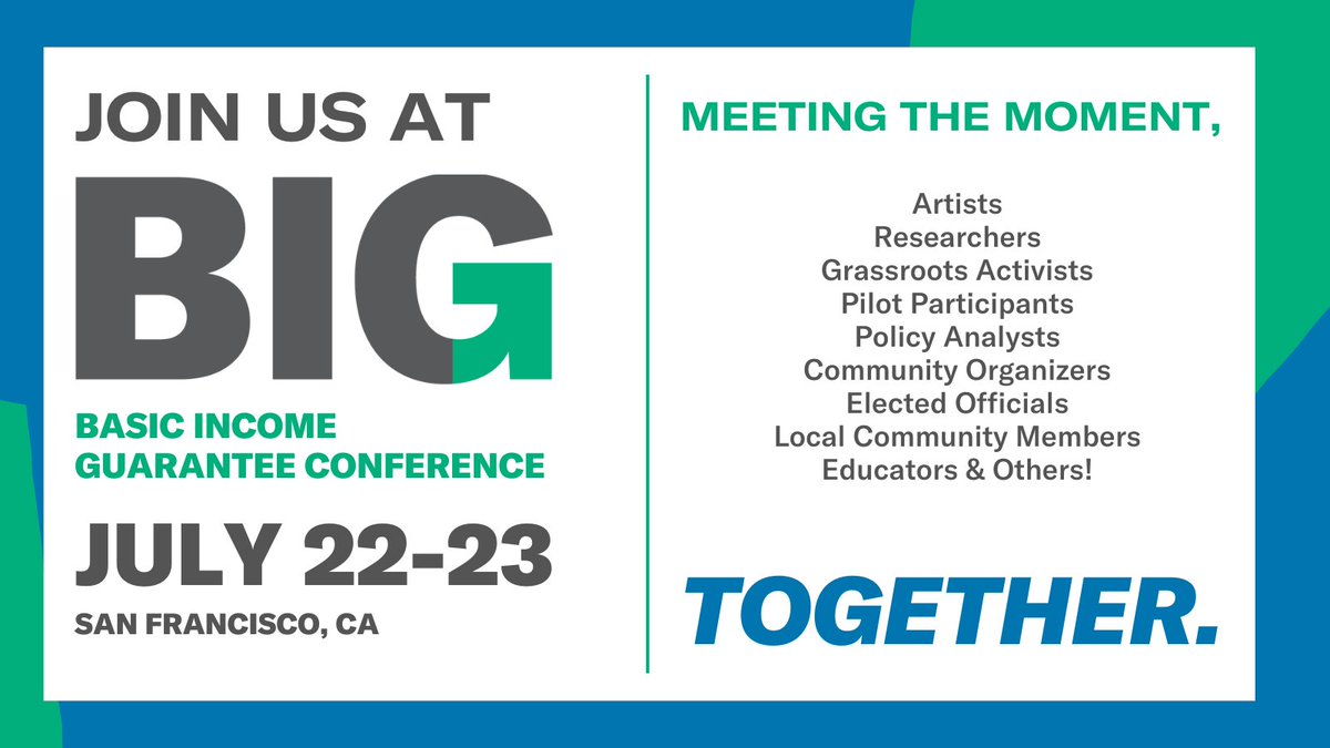 The Basic Income Guarantee (BIG) Conference tweet media
