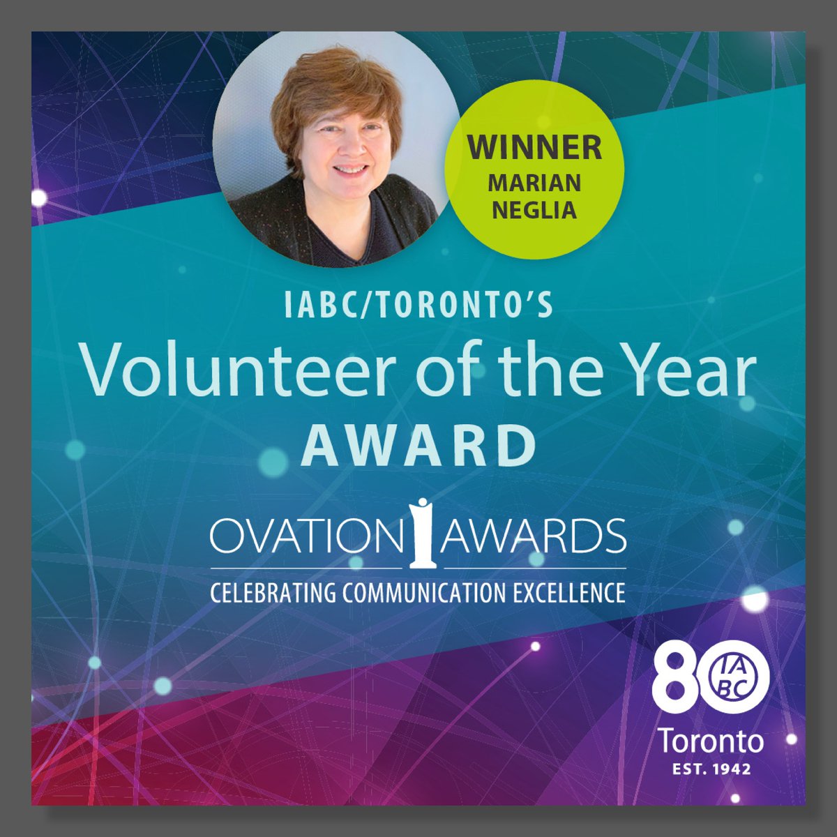 NegliaDesign's tweet image. Our founder and owner, Marian Neglia, has spent the last several years volunteering her graphic design services for IABC Toronto and won the 2022 Volunteer of the Year Award. Well done Marian! Bravo!👏🏆.
.
.
.
#negliadesign #volunteer #award #design #graphicdesign #creative