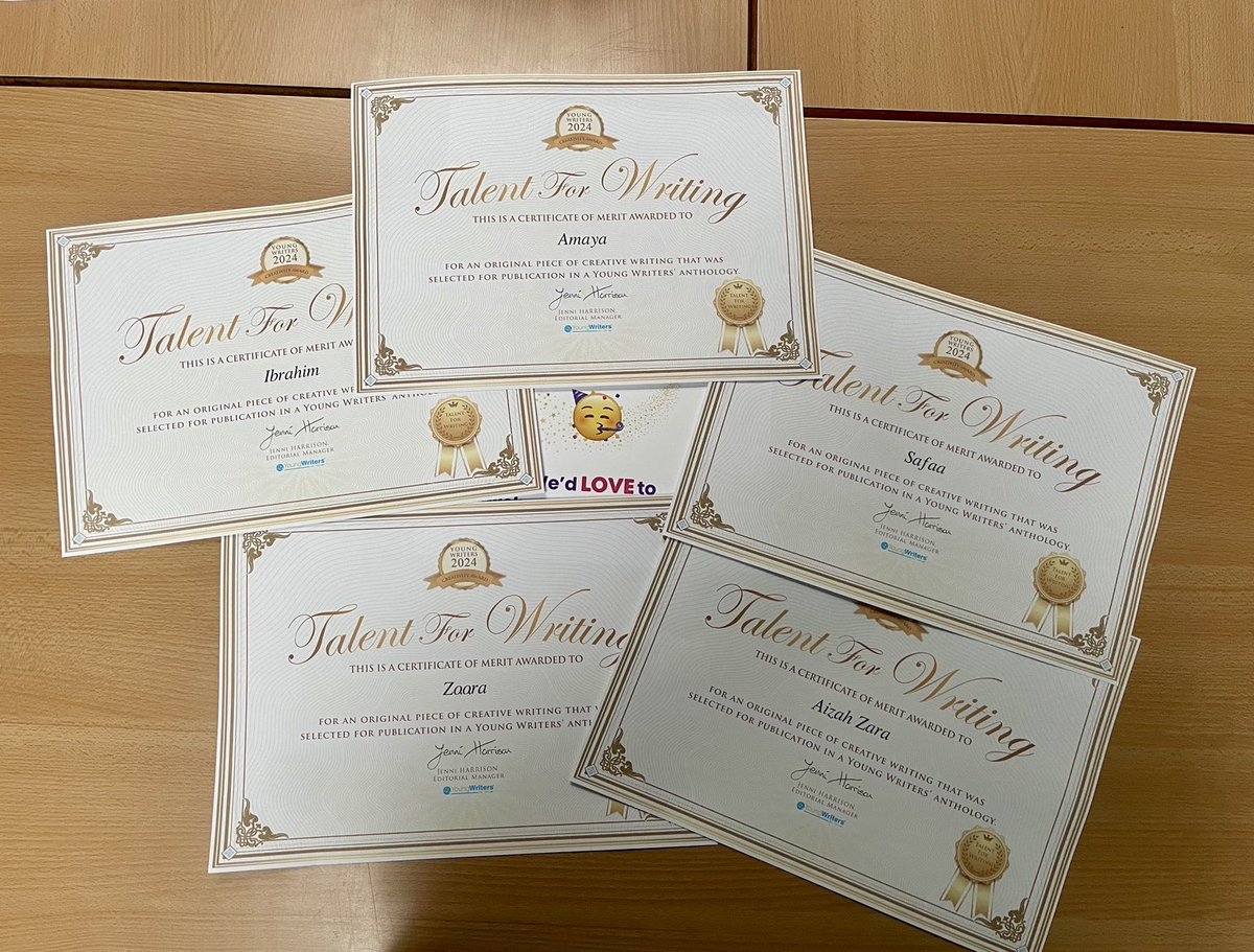 Competition winners 🥳 Ready to be published #YoungWriters #Year2