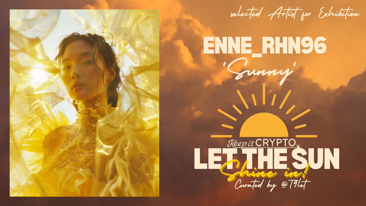 I'M SO HAPPY!! 😍✨

My model "Sunny" belongs to my Digital AI Fashion Agency was selected by <a href="/T9Let/">Tiara Nicole</a> for <a href="/keepitcrypto_/">Keep it Crypto</a> Open Call with the theme "Let de Sun Shine In" 💛 

☀️ "Sunny" 1/1 available at <a href="/foundation/">Foundation 🌐</a> is a model whose fashion design is inspired by the sun 
📌 0.02 $ETH