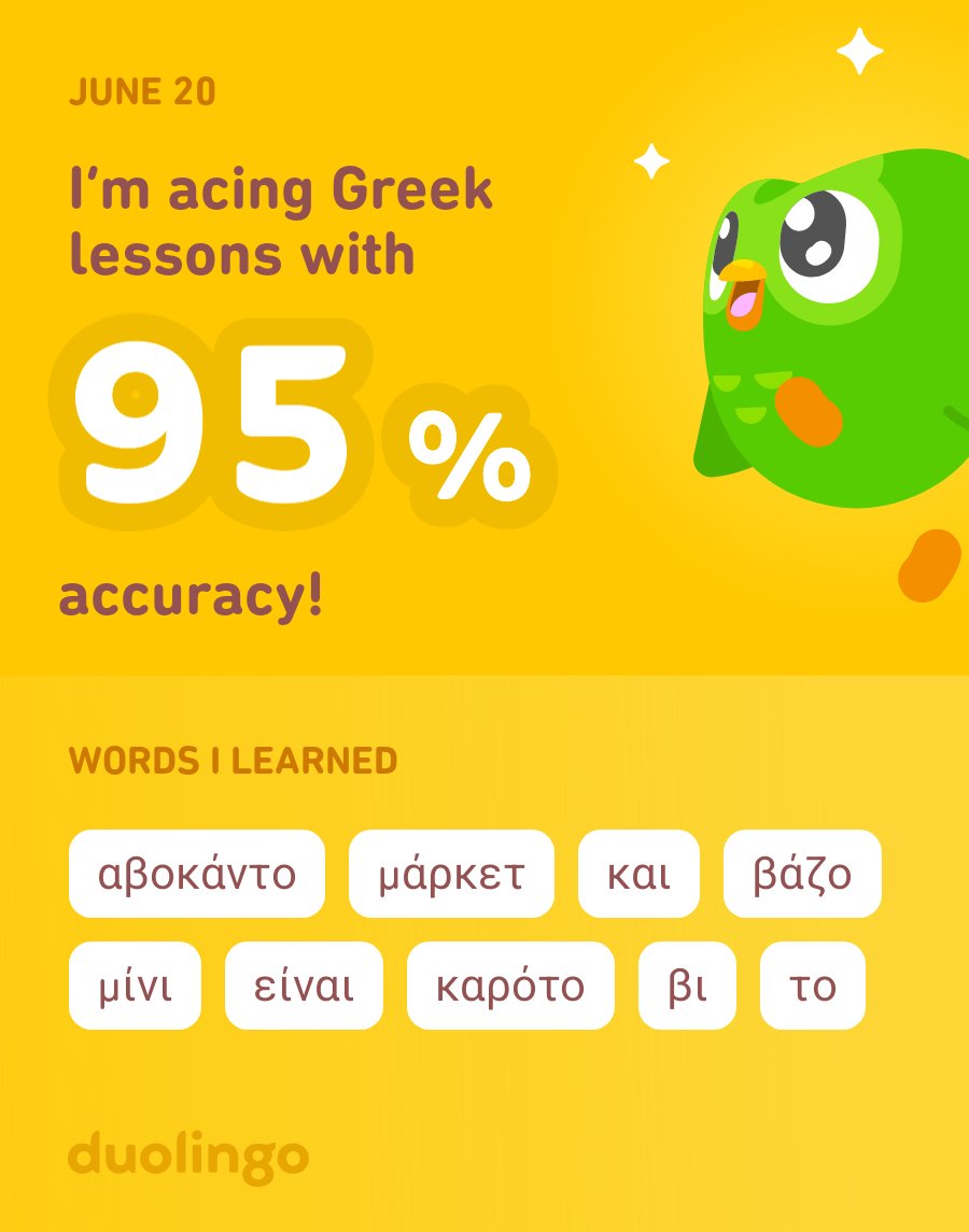 cwfernandes's tweet image. Saúde mental: aprender um novo idioma depois de adulto, reduz em até 30% a probabilidade de ter doenças neurodegenerativas!

Hoje tive mais uma aula fantástica de GREGO e tive um aproveitamento sensacional 🙂

🇬🇷🇬🇷🇬🇷🇬🇷🇬🇷🇬🇷

#grego #GreekClass #duolingo #saudemental