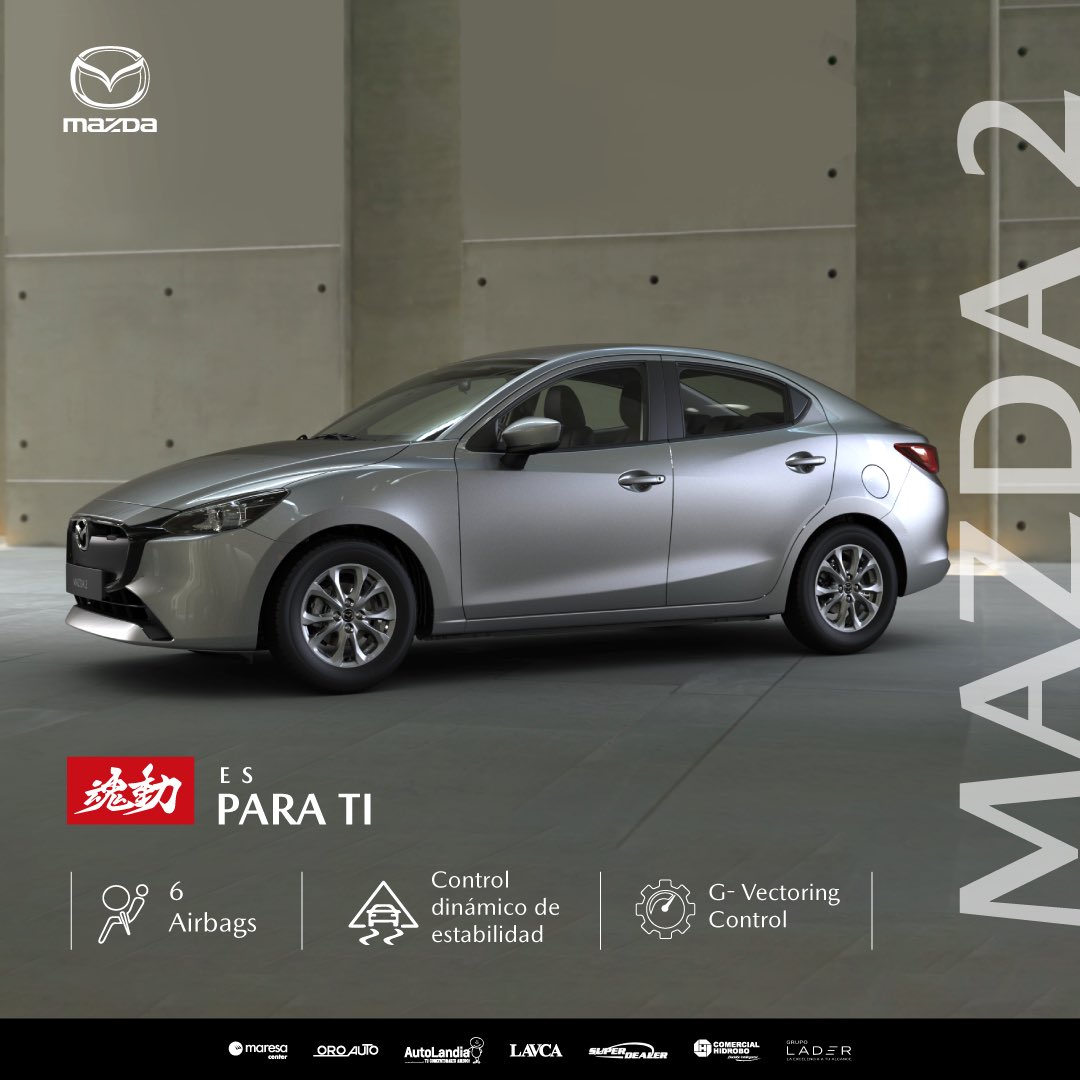 ¿Un sedán pensado para la ciudad, la comodidad y seguridad?
 
Con motor 1.5L, Tecnología japonesa, 6 airbags de seguridad y un diseño único…
 
¡EL MAZDA 2 ES PARA TI!
 
#Mazda #MazdaEcuador