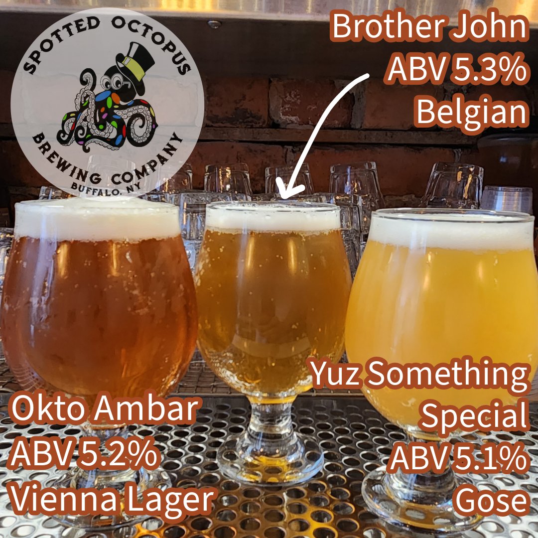 Octopusbrewing's tweet image. Exciting news! We&apos;ve got fresh brews on tap! Come in and chill out with us.
.
.
.
#buffalony ##spottedoctopusbrewing #drinklocalbeer