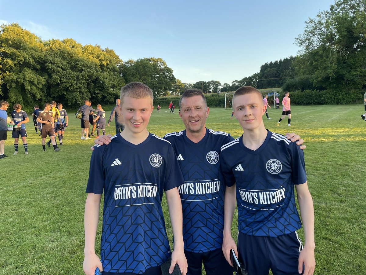 Historic moment for Llandyrnog FC. Mally Hughes came off the bench at the age of 60, playing along side his 2 sons Tom and Sam for the first time. Mally had played over 40 seasons for the club. He can’t remember the age of his first game but we believe it was in black and white.