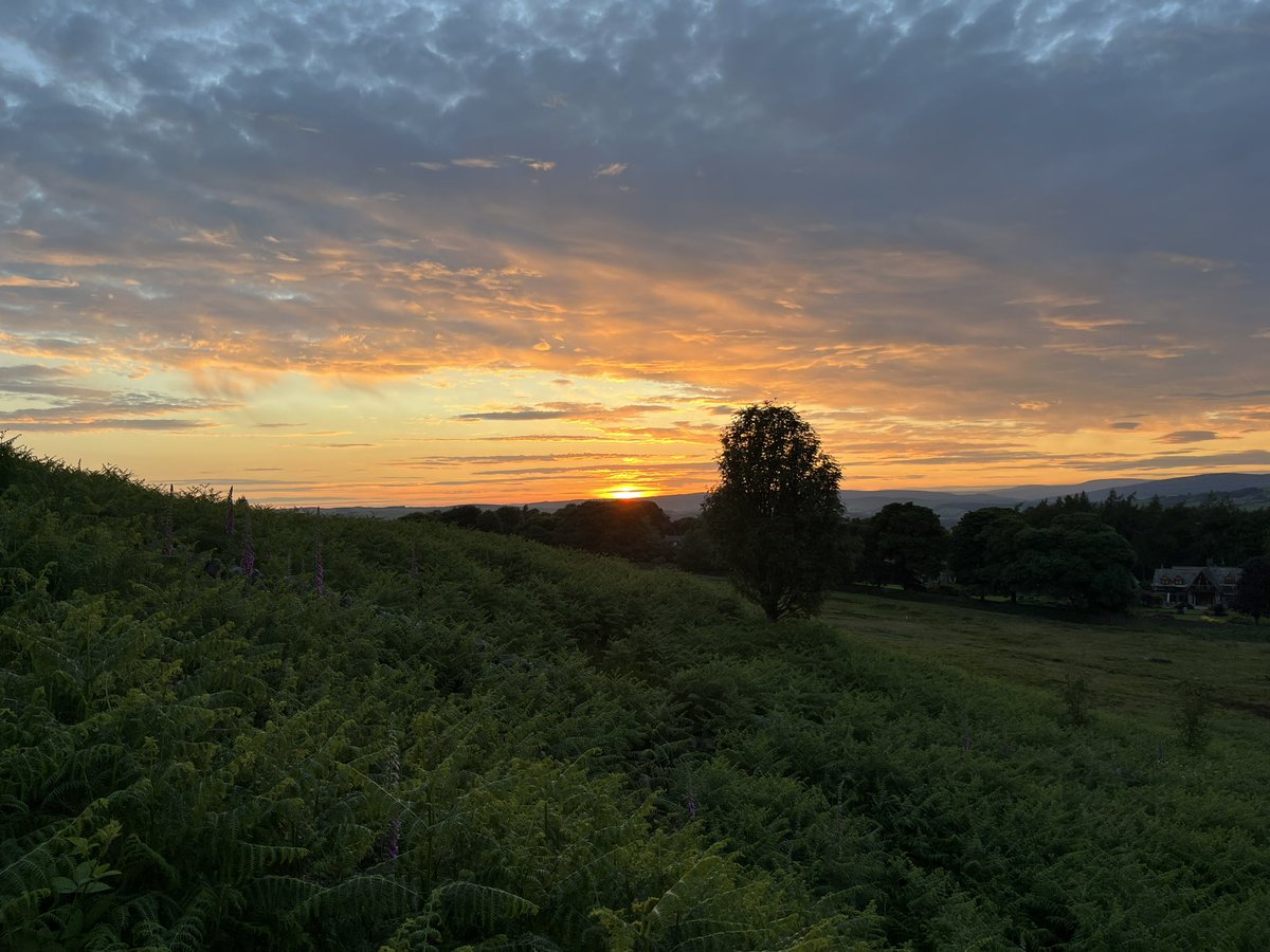 Summer solstice sunset, from Ilkley moor