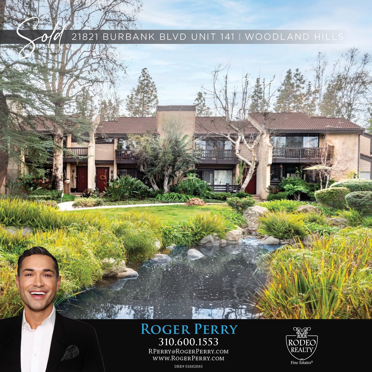 RogerPerryLA's tweet image. SOLD!!! 

21821 Burbank Blvd #141

Tranquil Resort Living in Prime Woodland Hills!

#InEscrow #sold #realestate #realtor #luxurylifestyle #luxuryhomes #luxuryrealestate #losangeles #belair #hollywood #celebrityhomes #santamonica #brentwood #centurycity #beveryhills #westhollywood