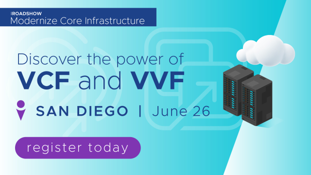 Plus, attend any MCI roadshow and stand a chance to win 1 of 2 pairs of VMware branded sneakers, as well as other items, in the raffle! #SanDiegoVMUG dy.si/wJXW2