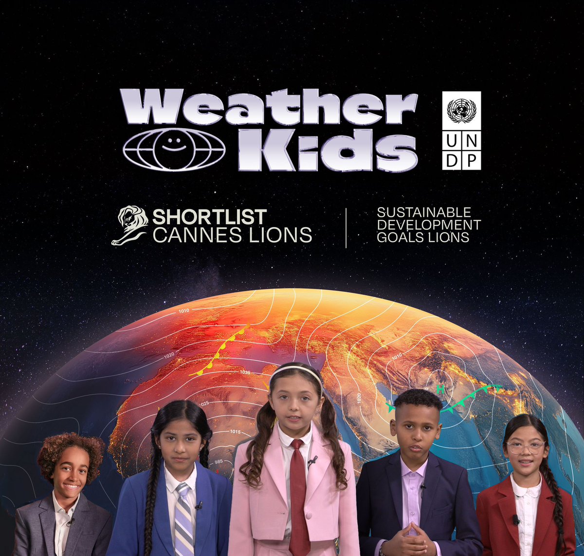 Excited to share that our #WeatherKids campaign, with <a href="/weatherchannel/">The Weather Channel</a> and <a href="/WMO/">World Meteorological Organization</a>, was shortlisted at #CannesLions2024 in the SDG Lions Category.

Sign our climate pledge on behalf of the children in your lives and let's change the weather forecast for 2050! weatherkids.org