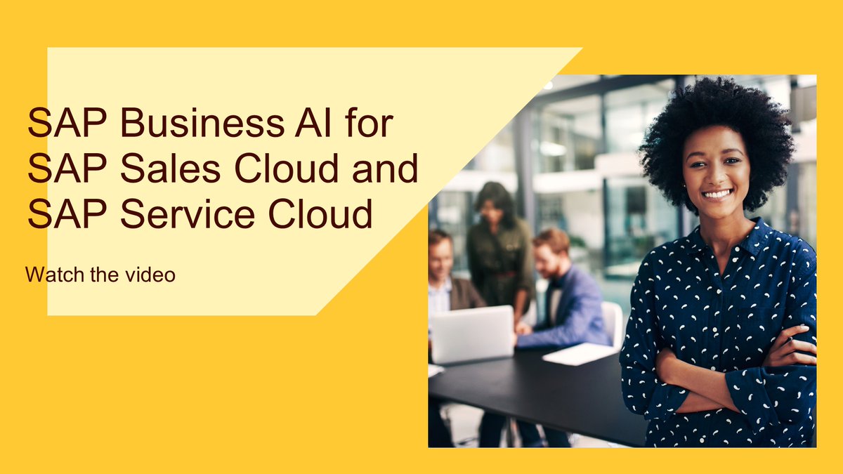 Discover the power of SAP Business AI with SAP Sales Cloud and SAP Service Cloud! Hear Simon Dechent from SAP talk about the different levels of AI and how you can use them to enhance sales and service efficiency. 
sap.com/assetdetail/20…