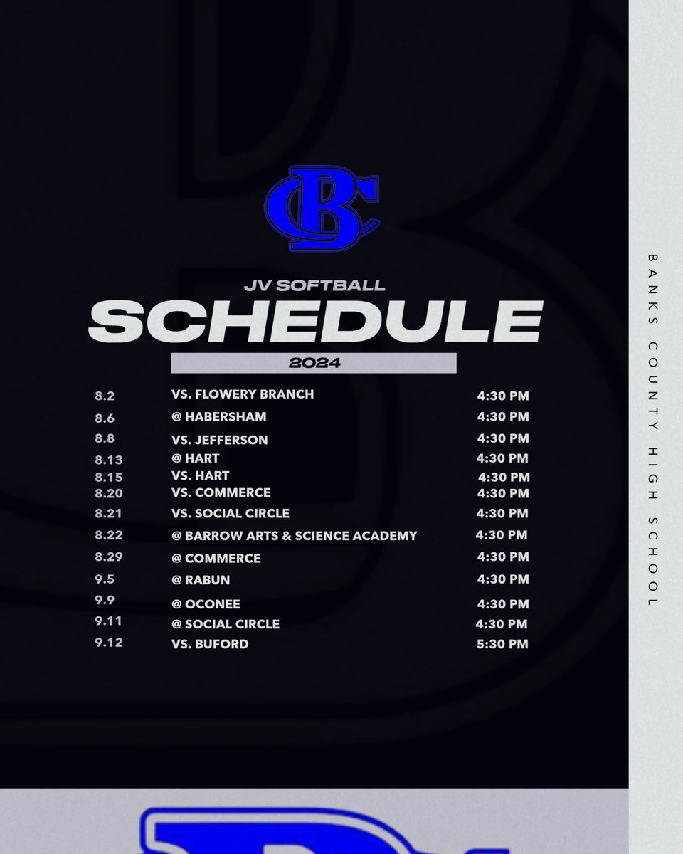 Schedule Drop for the upcoming regular season!