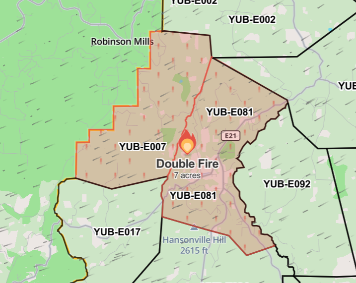 mathias_he41002's tweet photo. Zones YUB-E007, YUB-E081 are under evacuation orders. Zones can be viewed on the Watch Duty map.
https://t.co/sYpTMcuhaz
#DoubleFire #California #CA #wildfire https://t.co/X9D7nIAIVO
