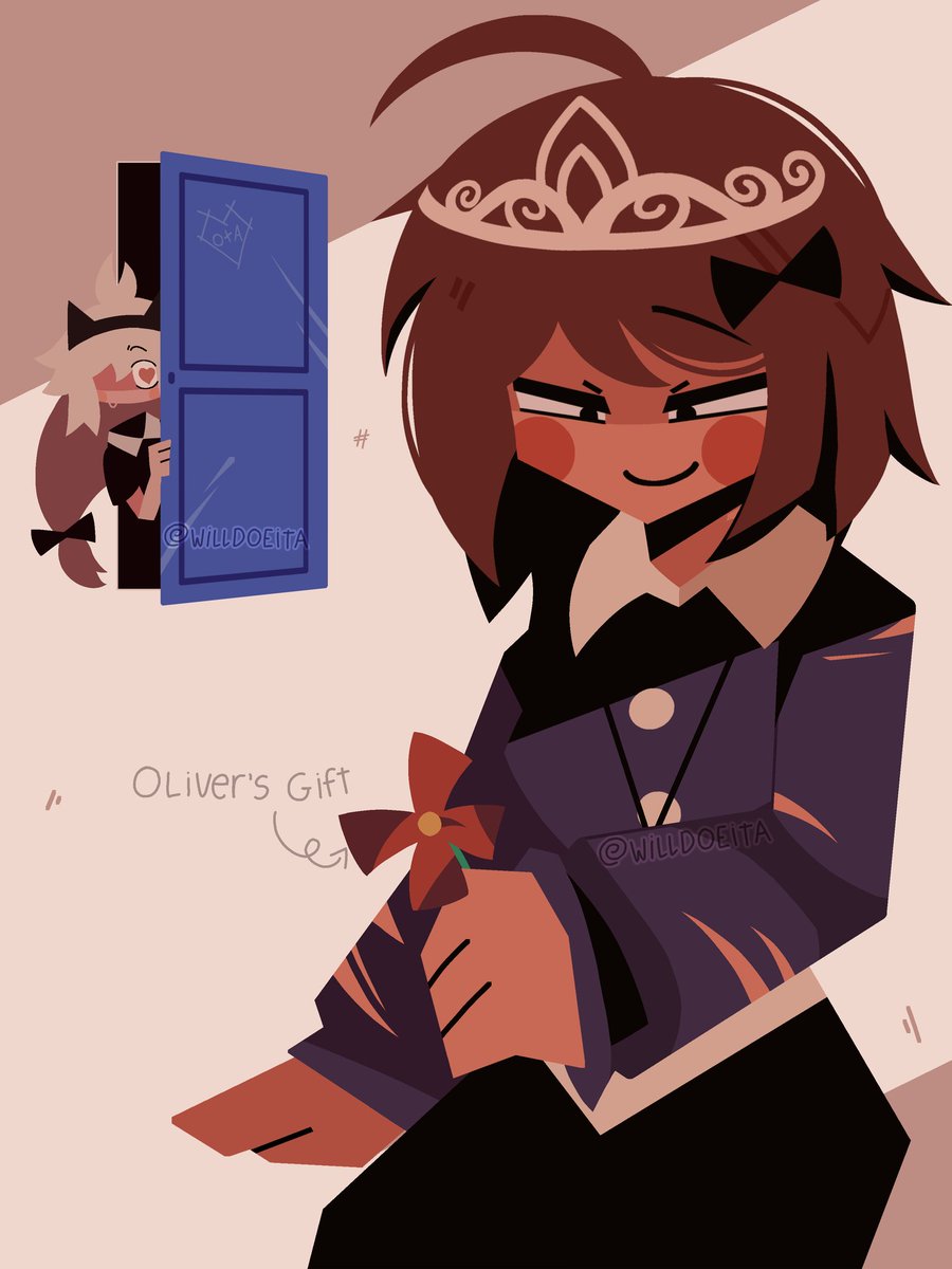 willdoeita's tweet image. Oliver&apos;s gift. 🏵️ #fundamentalpapereducation #fundamentalpapereducationfanart #oliverxalice #FPE