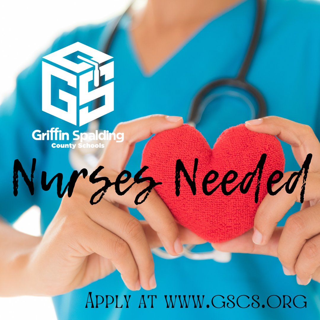 <a href="/GriffinSpalding/">Griffin-Spalding K12</a>  is seeking 2 dedicated &amp; compassionate school nurses for the 2024-25 school year. The ideal candidate will be an RN or LPN willing to provide professional nursing care to students and staff.  If you’re interested, please apply at gscs.org
