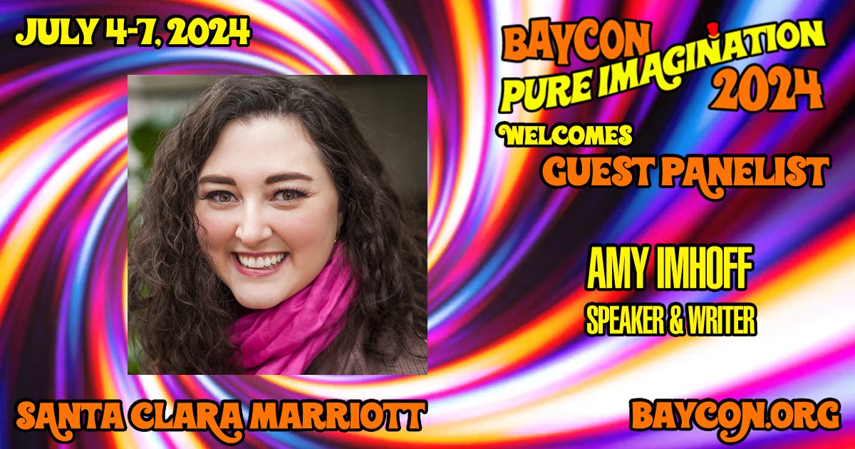BayConNews's tweet image. BayCon is pleased to welcome guest panelist @AmyImhoff1701!

#baycon2024 #pureimagination