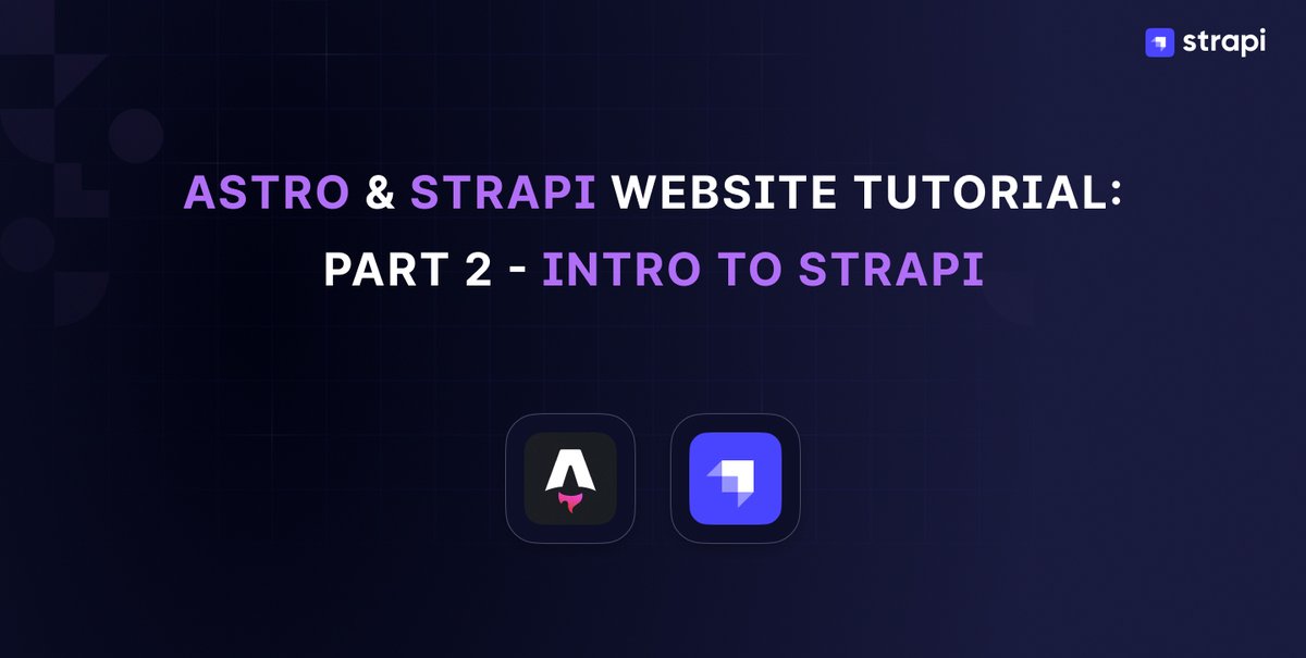 Strapi (@strapijs) on Twitter photo Learn how to enable internalization, create a Landing Page using <a href="/strapi/">Mohr Monika</a> Dynamic Zones, and many more.
It is Part 2 of the <a href="/astrodotbuild/">Astro</a> & <a href="/strapi/">Mohr Monika</a> website tutorial!
<a href="/tpiros/">Tamas Piros</a> and <a href="/JavaScriptar/">Theodore</a> explore Strapi's custom installation with <a href="/PostgreSQL/">PostgreSQL</a>, Content Type Builder, and more! Learn how to enable internalization, create a Landing Page using <a href="/strapi/">Mohr Monika</a> Dynamic Zones, and many more.
It is Part 2 of the <a href="/astrodotbuild/">Astro</a> & <a href="/strapi/">Mohr Monika</a> website tutorial!
<a href="/tpiros/">Tamas Piros</a> and <a href="/JavaScriptar/">Theodore</a> explore Strapi's custom installation with <a href="/PostgreSQL/">PostgreSQL</a>, Content Type Builder, and more!