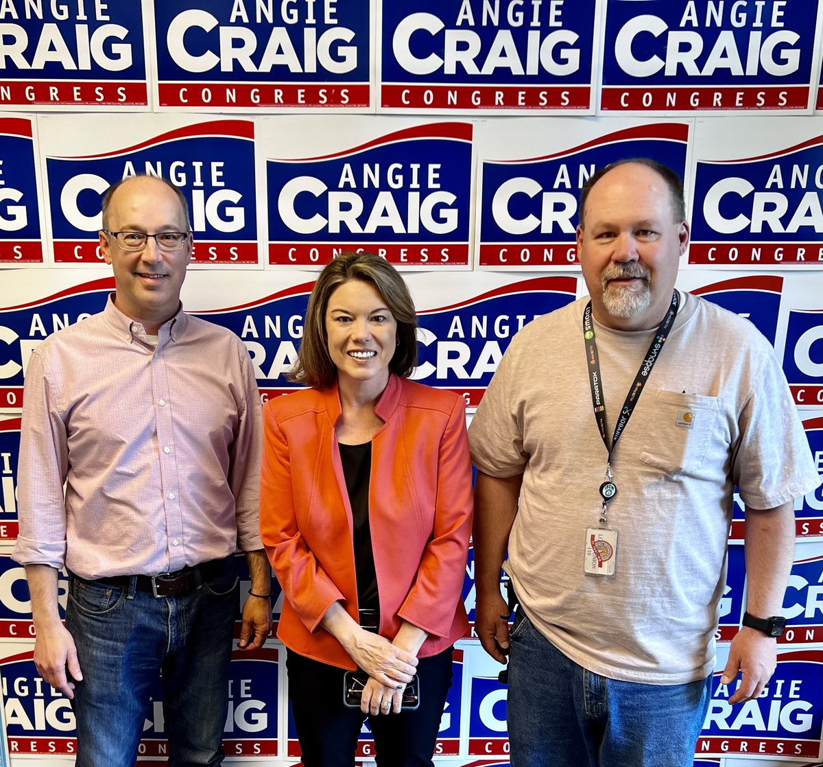 So great to chat with <a href="/AngieCraigMN/">Angie Craig</a> about issues that are important to <a href="/IBEW/">IBEW</a> and our members. Her honest bipartisan approach to our issues are refreshing. She looks at ways to improve our country not tear it down. She puts her constituents before party EVERYTIME!
