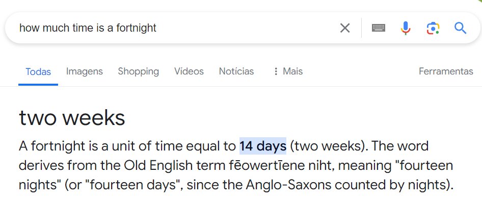 thamyk's tweet photo. Just in case you didn't know this too, but a "fortnight" is two weeks. https://t.co/WRhr6V5mbV