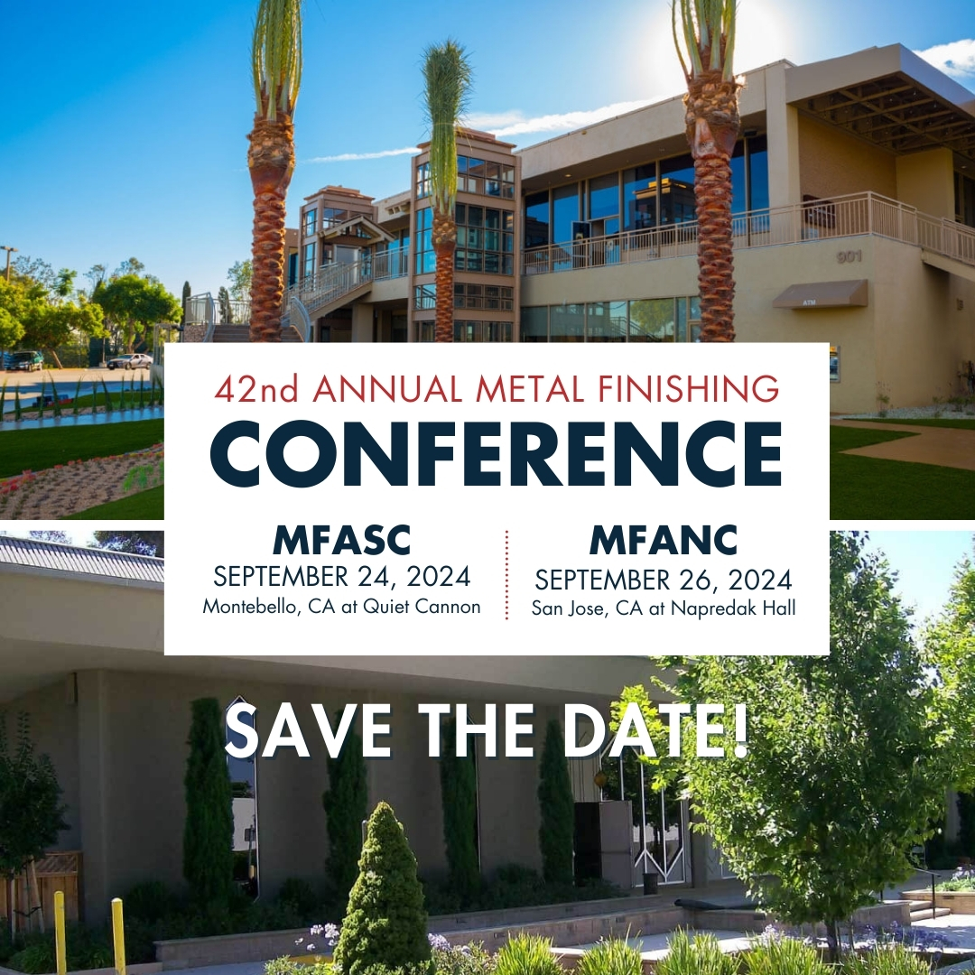 MFASC_MFANC's tweet image. ⚠️Join us at the 42nd Annual Metal Finishing Conference!⚠️

Attendee Registration is coming soon.

MFASC Exhibitor Registration - tinyurl.com/MFA-ExReg-Conf…
MFANC Exhibitor Registration - tinyurl.com/MFANC-ExReg-Co…

#MFACA #MFASC #MFANC #MetalFinishingConference