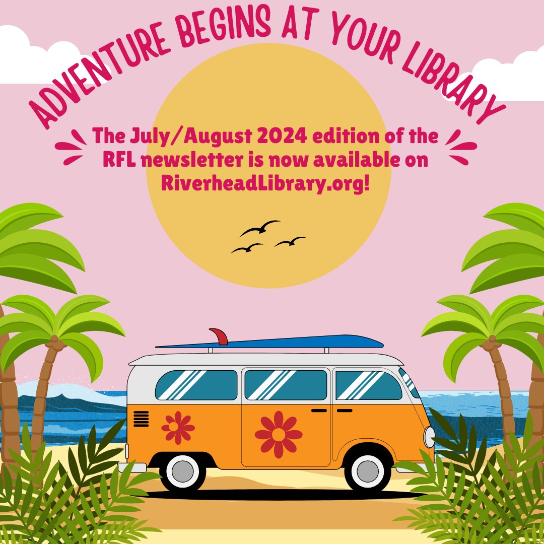 RivFreeLibrary's tweet image. The July/August newsletter is now available on the RFL website! You can directly access the newsletter at bit.ly/RFLJulyAugust2…. Program registration begins on Friday, June 28. Summer reading registration for adults is open now! #libraryevents #adventurebeginsatyourlibrary