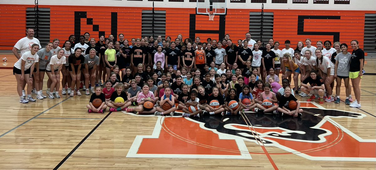 110 young lady hoopers in our Summer Camp! We hope you all had as much fun as we did!! Have fun playing on your School/Rec/Big Cat/Travel teams and we hope to see you at our games this winter &amp; at camp next year!!! 🧡🖤