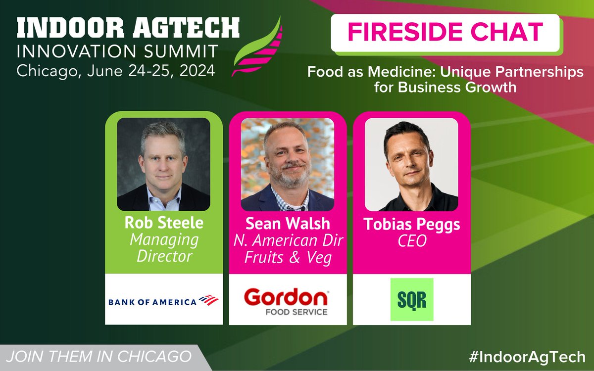Indoor AgTech Innovation Summit (@indooragtech) on Twitter photo Experts from <a href="/GFSDelivers/">Gordon Food Service</a>, <a href="/squarerootsgrow/">Square Roots Indoor Farms</a> and <a href="/BankofAmerica/">Bank of America</a> will explore how CEA cab provide ESG wins through growing targeted nutrition for medical patients with less access to fresh, healthy foods.
Book now to join this insightful discussion: bit.ly/3TD9enQ Experts from <a href="/GFSDelivers/">Gordon Food Service</a>, <a href="/squarerootsgrow/">Square Roots Indoor Farms</a> and <a href="/BankofAmerica/">Bank of America</a> will explore how CEA cab provide ESG wins through growing targeted nutrition for medical patients with less access to fresh, healthy foods.
Book now to join this insightful discussion: bit.ly/3TD9enQ